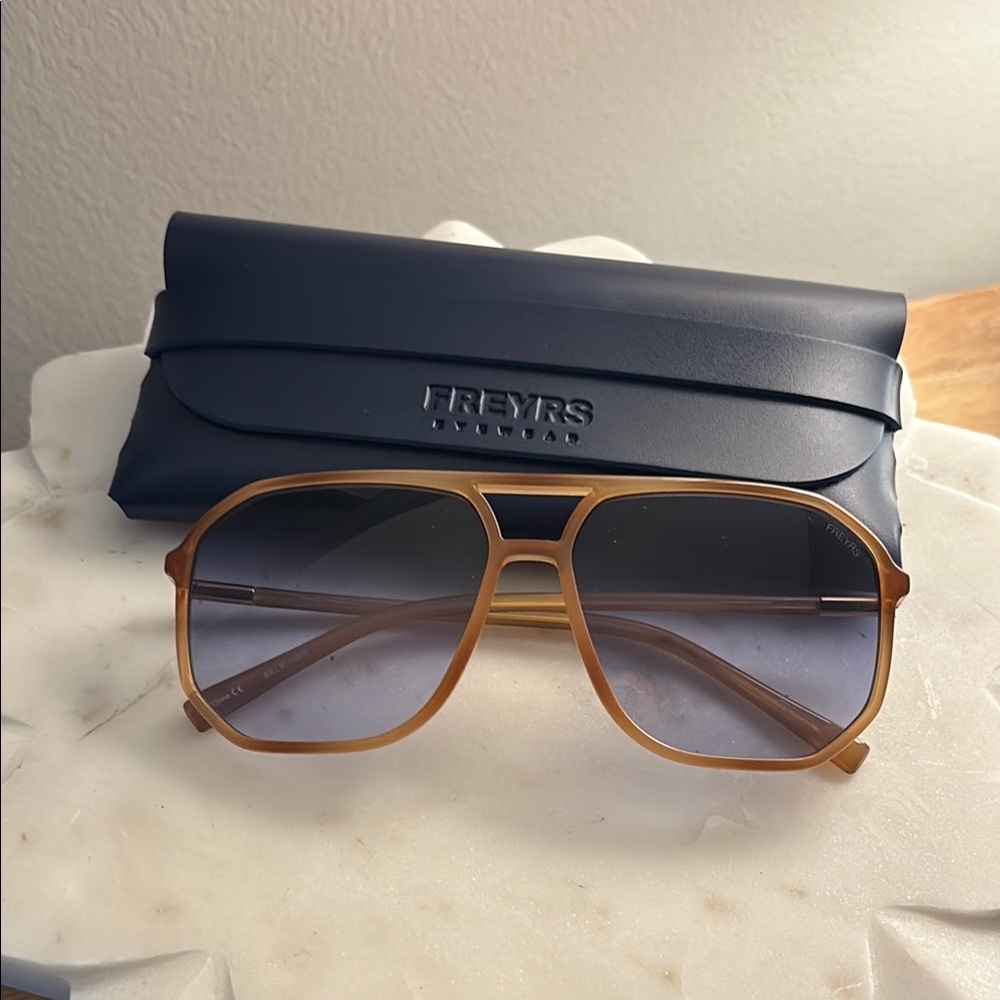 Freyrs Brown Aviator Sunglasses